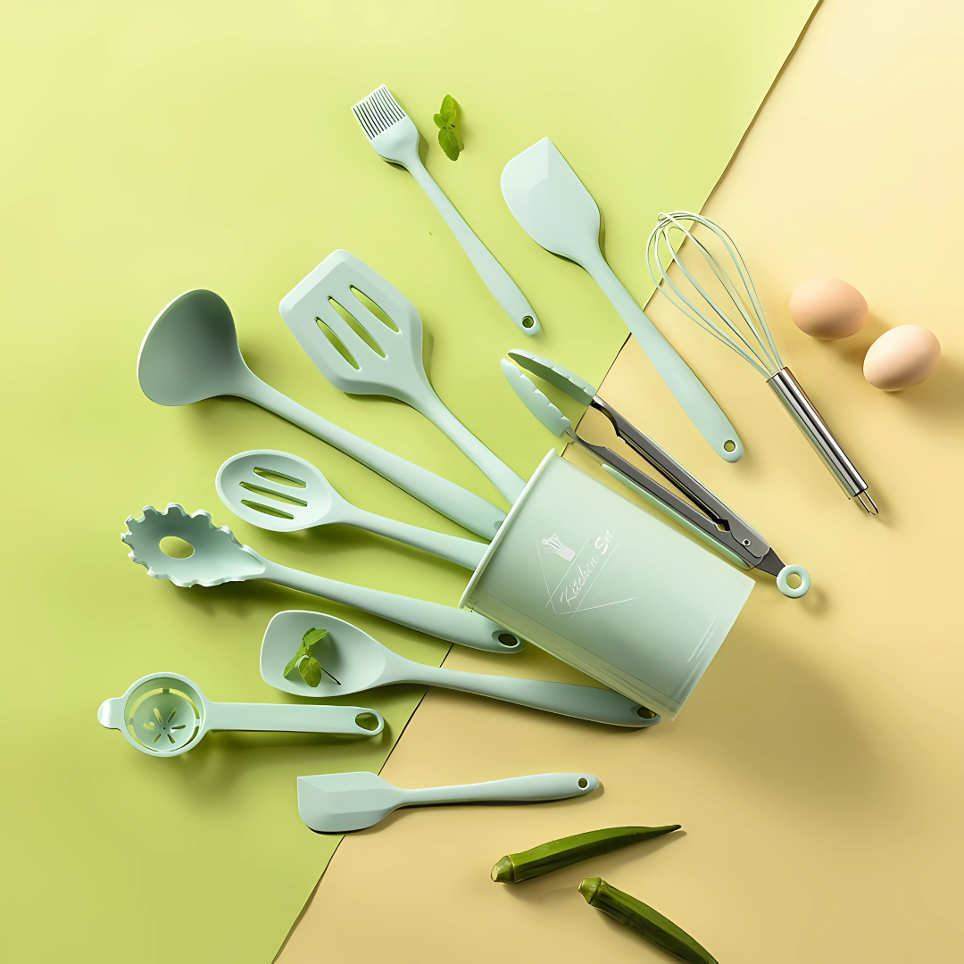 Set od 11 pribora za Kuhinju + Poklon Čaša za pribor