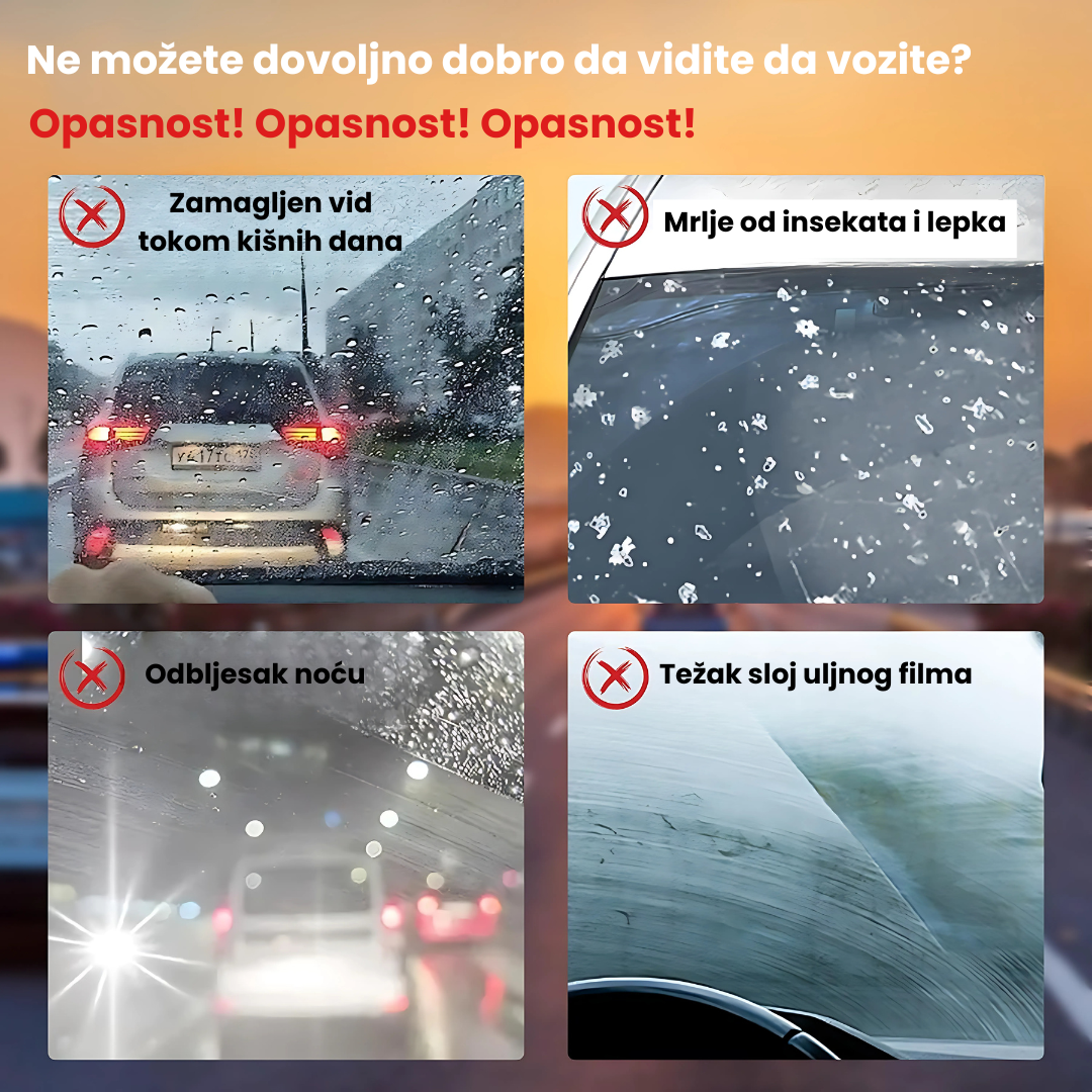 Sredstvo za Čišćenje Stakla Automobila 1 + 1 GRATIS!