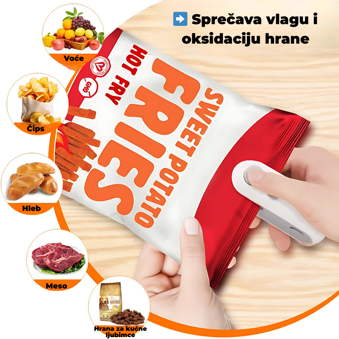 Zatvarač za Plastične Kese 1 + 1 GRATIS!