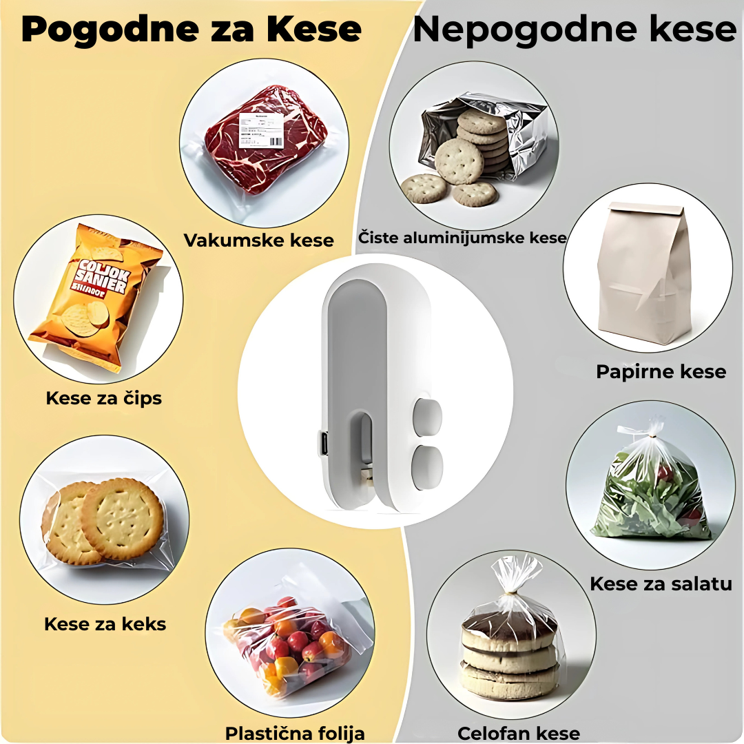 Zatvarač za Plastične Kese 1 + 1 GRATIS!