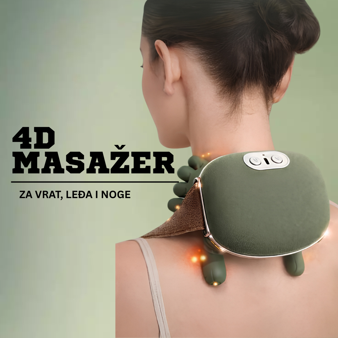 Masažer za Vrat i Ramena sa Toplotom – Dubinska Masaža i Opuštanje Mišića