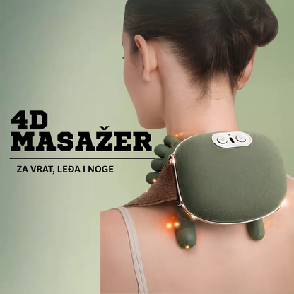 Masažer za Vrat i Ramena sa Toplotom – Dubinska Masaža i Opuštanje Mišića