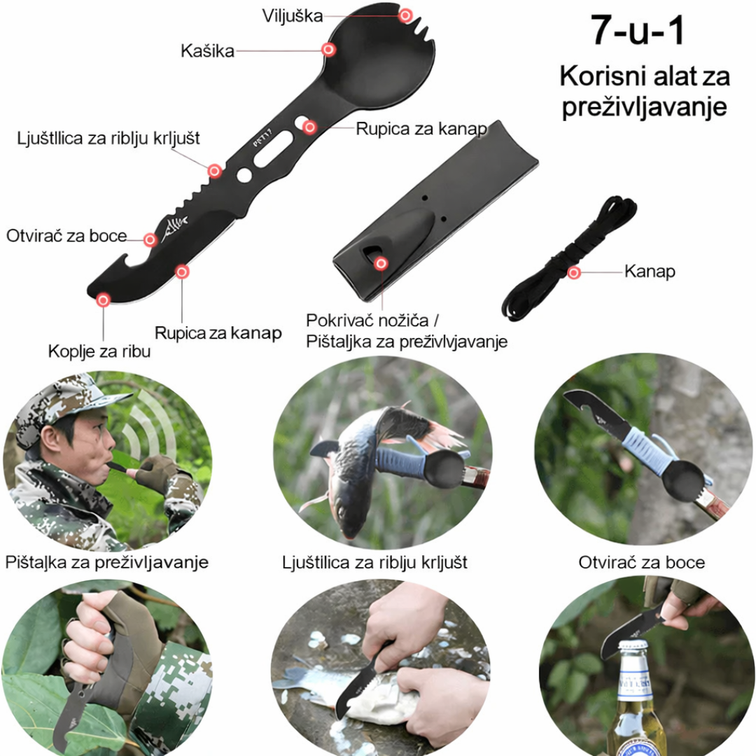 Survival kit 69 u 1 - paket opreme nophodne za preživljavanje u prirodi