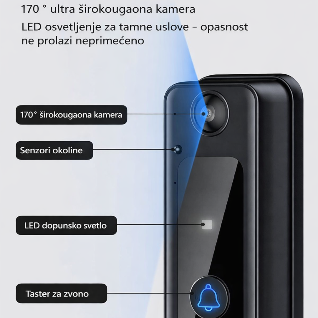 Interfon Zvono sa HD Kamerom