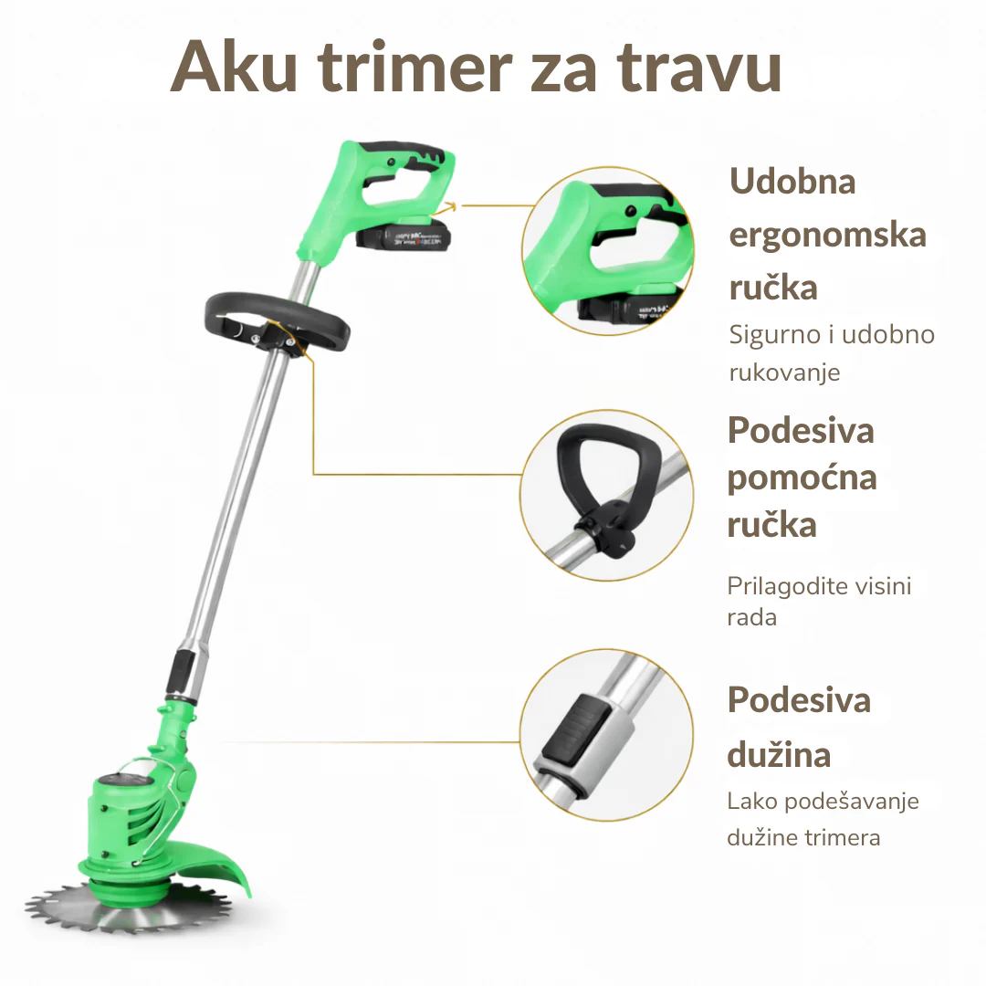 Aku Trimer za Travu 2 baterije + GRATIS Ninja blade nastavak