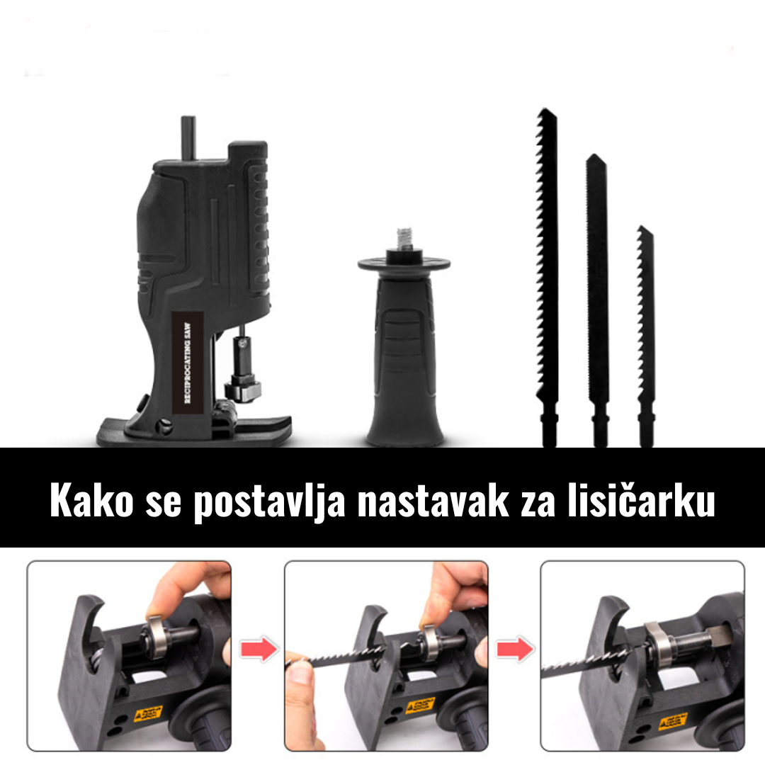 Lisičarka testera nastavak za šrafilicu - bušilicu