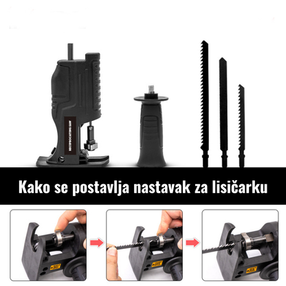 Lisičarka testera nastavak za šrafilicu - bušilicu