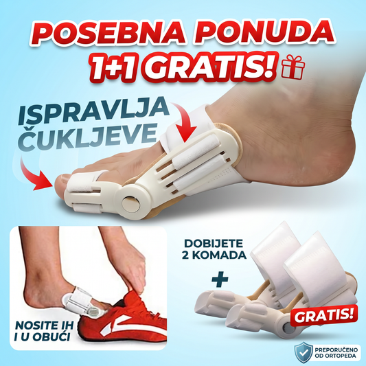 Ortopedski Steznik Za Čukljeve – Ispravljanje i Zaštita Stopala 1 + 1 Gratis!