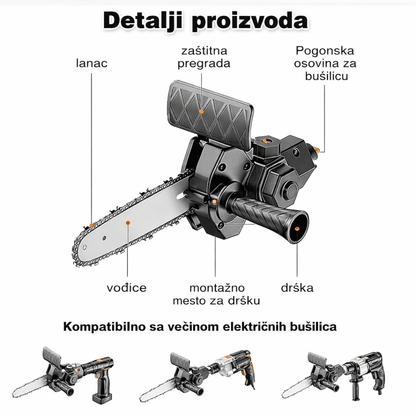 Motorna testera adapter za bušilicu
