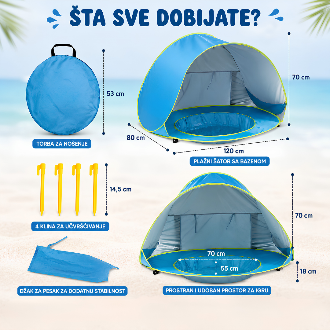 Šator za decu sa bazenom