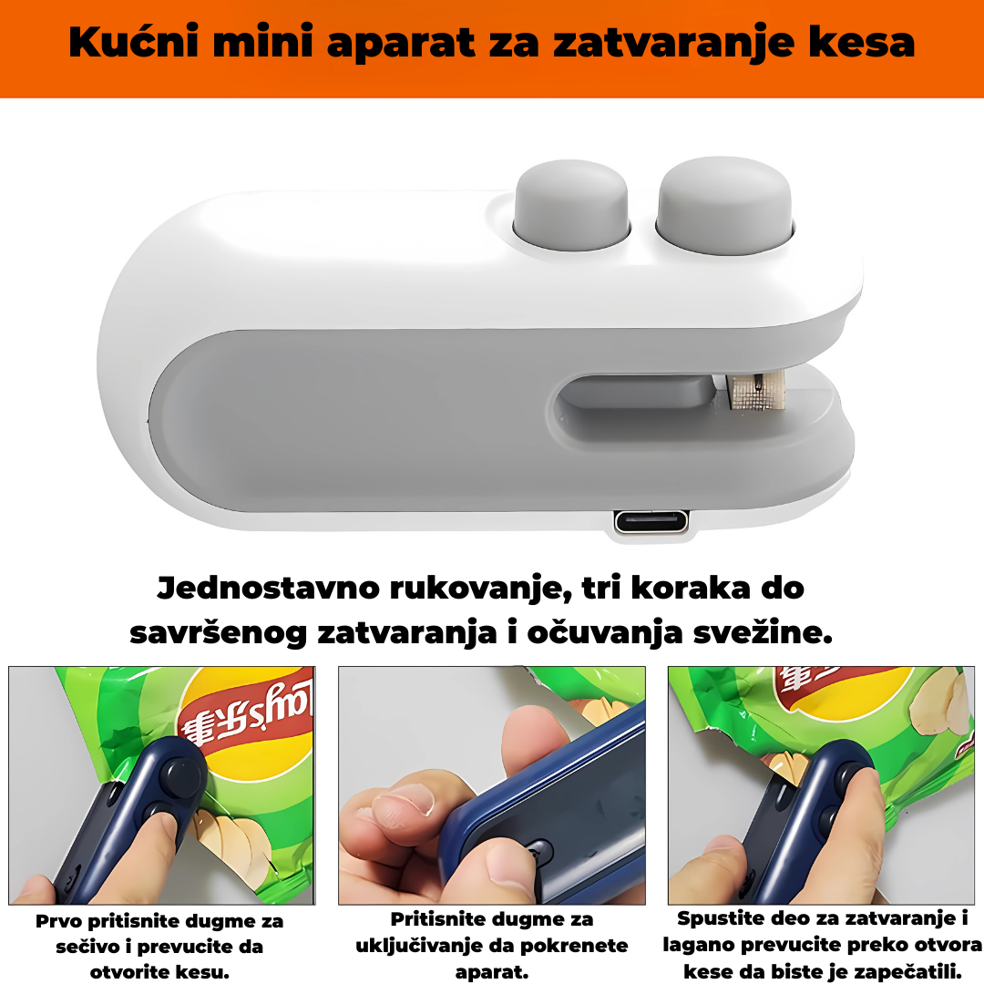Zatvarač za Plastične Kese 1 + 1 GRATIS!