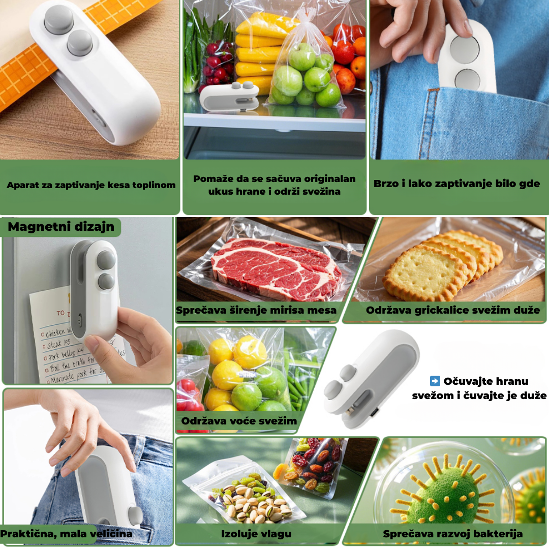 Zatvarač za Plastične Kese 1 + 1 GRATIS!