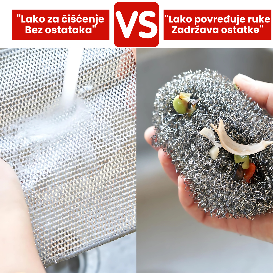 Čelične Magične Krpe (5 komada) + Sredstvo za čišćenje posuđa