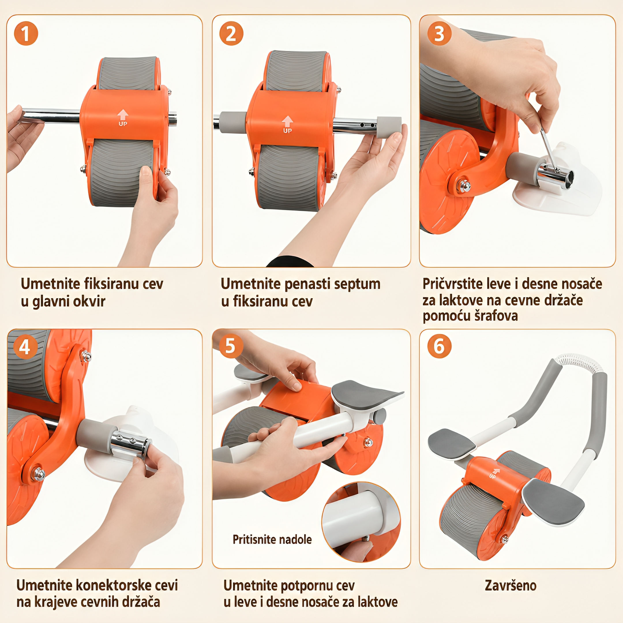 AB Roller sa Automatskim Povratom – Profesionalni Trening za Stomak i Core